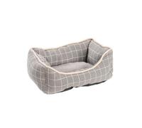 Mon ami Luki - Panier rectangulaire Toucher Soft - Gris - Chien - 65x45x14CM