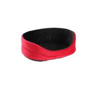 MON AMI LUKI - Panier Velvet ANTIDERAPANT - Rouge ET Noir - Chien - 70x60x20CM