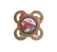 MON AMI LUKI - Plateforme DE Jeux 4 BALLES ET GRIFFOIR INTEGRE Rond - 35X35X4CM - Chat - 35 X 35 X 4 CM