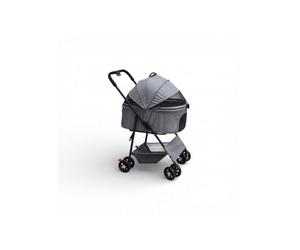 MON AMI LUKI - Poussette pliable premium grand modèle chien & chat - GRIS - CHIEN ET CHAT - 101X64X50