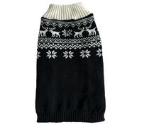 MON AMI LUKI - Pull de Noël Noir pour Chien - Déguisement Tricoté Élégant pour Les Fêtes - Cadeau Doux pour Votre Animal - Taille S