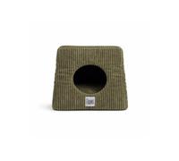 Mon ami Luki - Refuge Forme Cube antiderapant Velours cotele - Kaki - 38x38x38CM