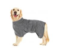MON AMI LUKI - SERVIETTE PEIGNOIR MICROFIBRE - ANTHRACITE - CHIEN - 50CM