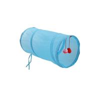 MON AMI LUKI - Tunnel rétractable avec Jouet et grelot - Bleu - Chat - 50X25X25CM