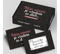 Mon amour je voulais te dire - Kit de messages à gratter personnalisable
