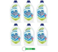 Mon Amour Odor Protection Lot de 6 lessives anti-odeurs - Lessive liquide pour machine à laver - Formule améliorée avec parfum supplémentaire, 39 lavages 1560 ml + porte-clés Beni Culinari gratuit
