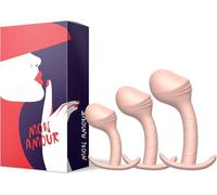 Mon Amour - Plug Anal Ergonomique en Silicone - Design Flexible et Doux - Stimulation Confortable et Sécurisée - Étanche IPX7 - Adapté aux Débutants et Expérimentés