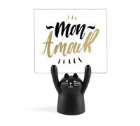 Mon Amour Porte-mémo avec citation My Love Motif Chat Noir