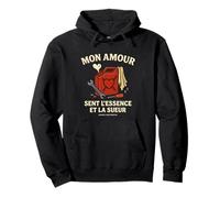 Mon Amour Sent l’Essence Humour Mécanicien Homme Garagiste Sweat à Capuche
