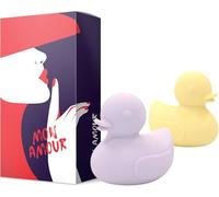 Mon Amour - Vibromasseur Canard - 10 Modes de Vibration - Étanche IPX6 - Compact et Discret - Rechargeable USB - Silicone Doux Hypoallergénique (jaune)