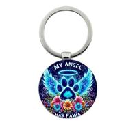 Mon ange et Empreintes « porte-clés commémoratif avec ailes d’ange et empreintes d’empreintes - un pendentif souvenir coloré pour les proches, pe