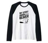 Mon Animal Spirituel est Un Castor Qui Aime Les Animaux drôles Manche Raglan