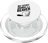 Mon Animal Spirituel est Un Castor Qui Aime Les Animaux drôles PopSockets PopGrip pour MagSafe