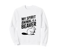 Mon Animal Spirituel est Un Castor Qui Aime Les Animaux drôles Sweatshirt
