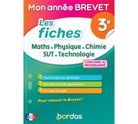 Mon année BREVET Les fiches Maths Physique Chimie SVT Technologie 3e - Yann Gélébart - Bordas - broché - Scolaire / Universitaire