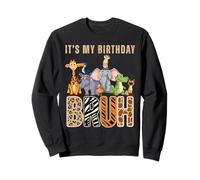 Mon Anniversaire Bruh Zookeeper Animal Zoo Wildlife Safari Squad Sweatshirt