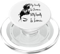 Mon anxiété est Chronique mais ma personnalité est emblématique et drôle PopSockets PopGrip pour MagSafe
