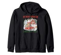 Mon Argent Pousse sur Les Arbres de Noël Sweat à Capuche