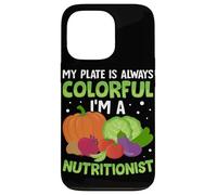 Mon Assiette est Toujours colorée Je suis nutritionniste Coque pour iPhone 13 Pro