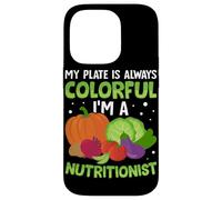 Mon Assiette est Toujours colorée Je suis nutritionniste Coque pour iPhone 14 Pro
