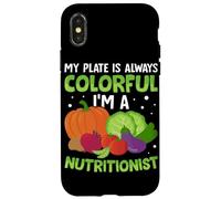 Mon Assiette est Toujours colorée Je suis nutritionniste Coque pour iPhone X/XS