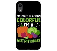 Mon Assiette est Toujours colorée Je suis nutritionniste Coque pour iPhone XR