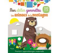 Mon atelier gommettes les animaux de la montagne blanc TU