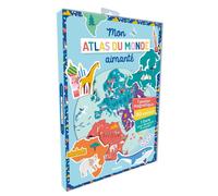 Mon Atlas du monde aimanté - 1 poster + 80 aimants - Nadia Taylor - Auzou Philippe Eds - Jeux livres objets