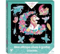 Mon attrape-rêves à gratter licornes - mini boîte avec accessoires