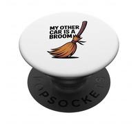 Mon Autre Voiture est Un Balai, Halloween drôle PopSockets PopGrip Adhésif
