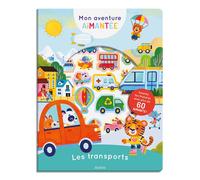 Mon aventure aimantee - les transports avec 60 aimants - Maria Gabriela Gama - Auzou Philippe Eds - cartonné - Document jeunesse