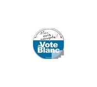 Mon Avis Compte Le Vote Blanc - 10cm - Sticker/Autocollant