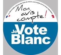Mon Avis Compte Le Vote Blanc - 20cm - Sticker/Autocollant