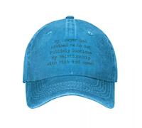 « Mon Avocat m’a conseillé de ne Pas divulguer publiquement ma Relation avec Les Poissons et Les Femmes » Casquette de Baseball Chapeau de Plage Chapeaux Homme Cadeau Femme