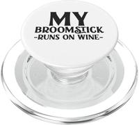 Mon Balai Fonctionne avec Wine Fun Witchy PopSockets PopGrip pour MagSafe