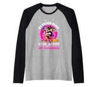 Mon Balai s'est cassé Alors Maintenant Je chevauche Mon Flamant Rose pour Halloween Manche Raglan