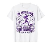 Mon Balai s'est cassé Alors Maintenant Je Vais Courir la Course de 5 km d'halloween T-Shirt