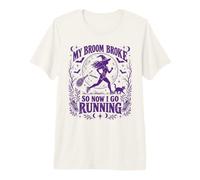 Mon Balai s'est cassé Alors Maintenant Je Vais Courir la Course de 5 km d'halloween T-Shirt Haut de Gamme
