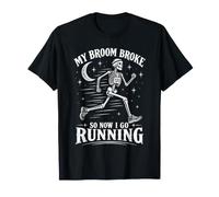 Mon Balai s'est cassé, Maintenant Je Vais Courir Halloween Runner Humor Club T-Shirt