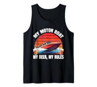 Mon Bateau à Moteur My Beer My Rules Motor Boat Captain Débardeur