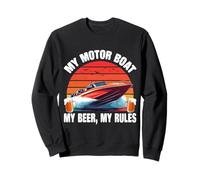 Mon Bateau à Moteur My Beer My Rules Motor Boat Captain Sweatshirt