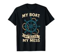 Mon bateau Mes règles Mon Mess Nautical Captain Sailing Vintage T-Shirt