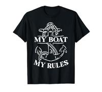 Mon Bateau Mes règles Navire Captain Sailor Chief Mate Mariner T-Shirt Graphique avec Valeur