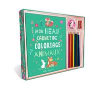 Mon beau coffret de coloriage - Animaux 8 crayons + 15 sticke - Collectif Mila - Mila Boutan Eds - Coffret - Document jeunesse