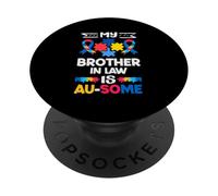 Mon Beau-frère est Un garçon de Sensibilisation à l'Autisme PopSockets PopGrip Adhésif
