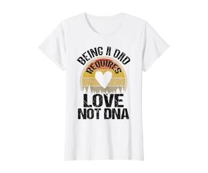 Mon Beau-père est Mon Vrai père Être père nécessite de l'amour, Pas de l'ADN T-Shirt Graphique avec Valeur, Femme, Blanc, XS