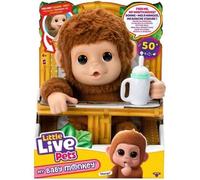 Mon Bébé Singe - MOOSE TOYS - LITTLE LIVE PETS - Singe interactif avec accessoires