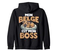 Mon Belge Est Mon Boss Berger Belge Marrant Sweat à Capuche