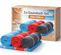Mon Bijou Set de 3 foutas XXL 200x100 cm - Serviette hammam/Plage - LÉGÈRE, Grand Format, SÉCHAGE Rapide - Bien-être, Sport, Voyage - Stimio