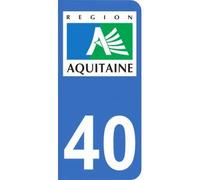 Mon Blason Autocollant 40 avec Logo Officiel région Aquitaine pour Plaque immatriculation Auto (9,8 x 4,5 cm)